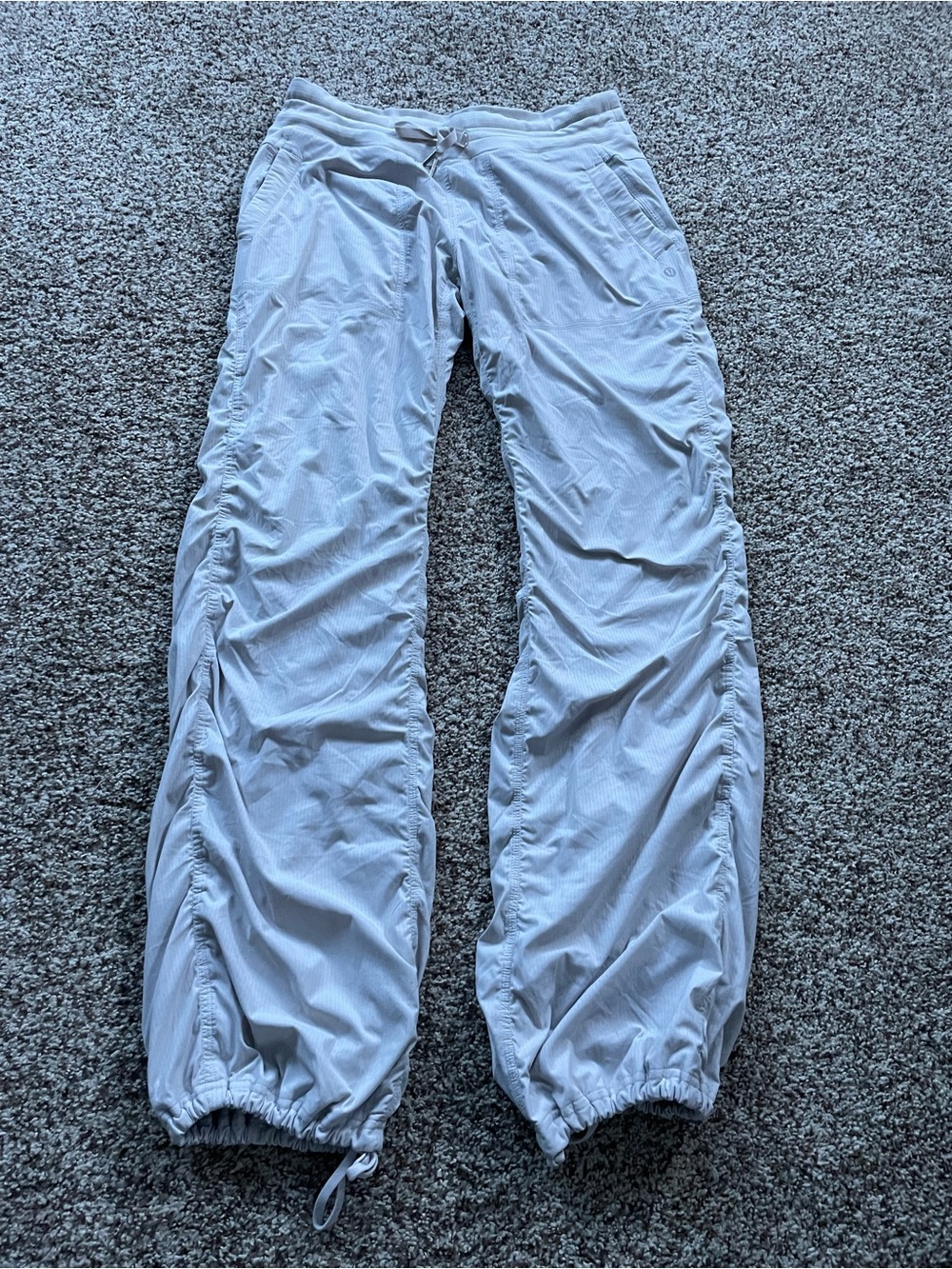 Lululemon Dance Studio Pants, LINED, Light Gray Sz 8-10